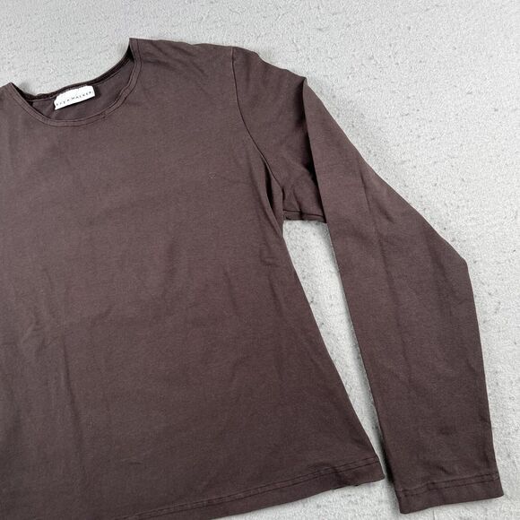 Bryan Walker Brown Cotton Blend Long‎ Sleeve Round Neck Pullover Shirt Women’s L - Picture 5 of 16
